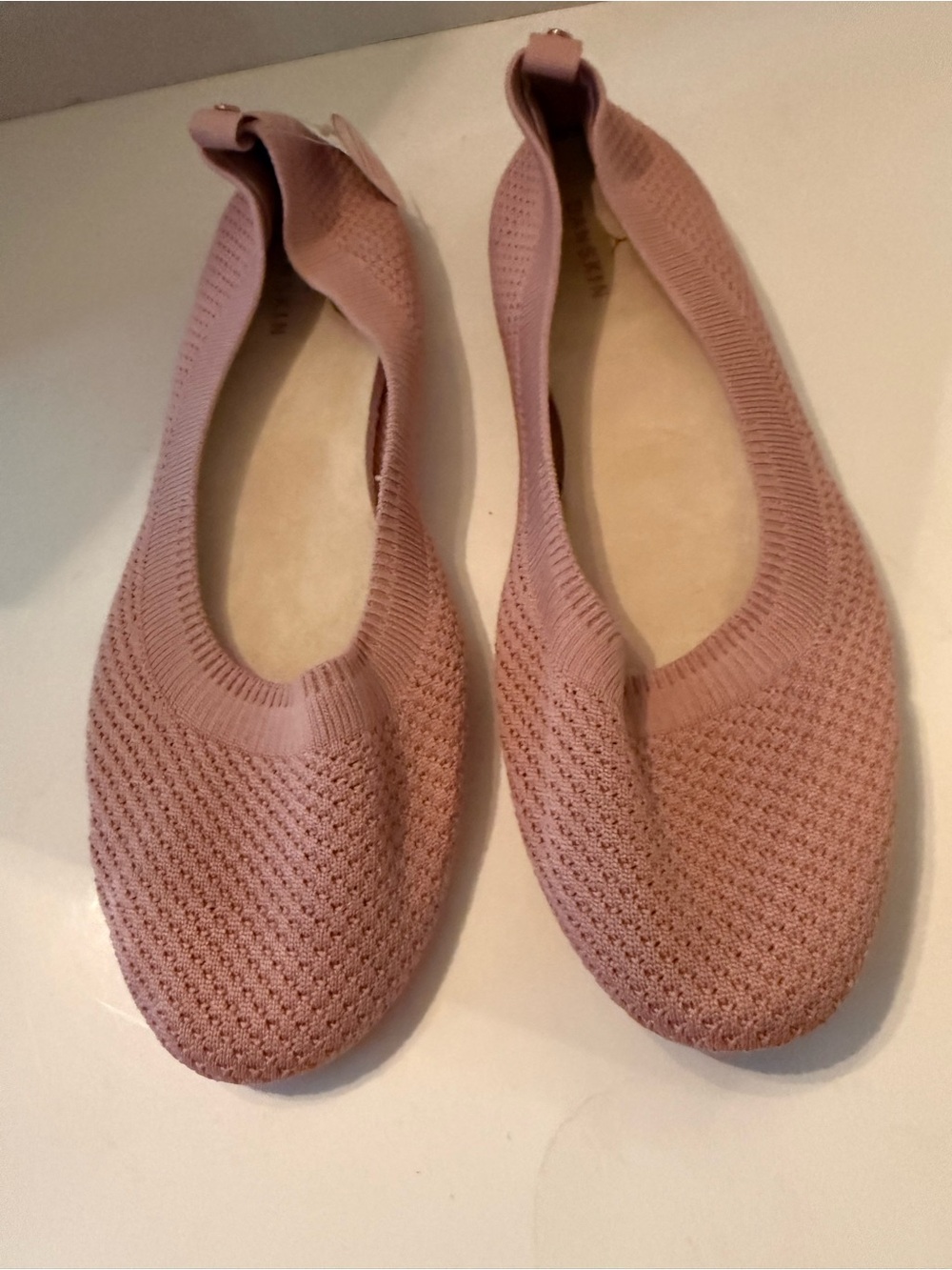 Danskin Luxe Memory Foam Knit Ballet Flats in Dusty Pink Women’s 10 NEW
